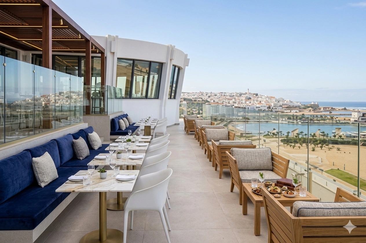 Vista panorámica desde el Barceló Tánger al Mediterráneo