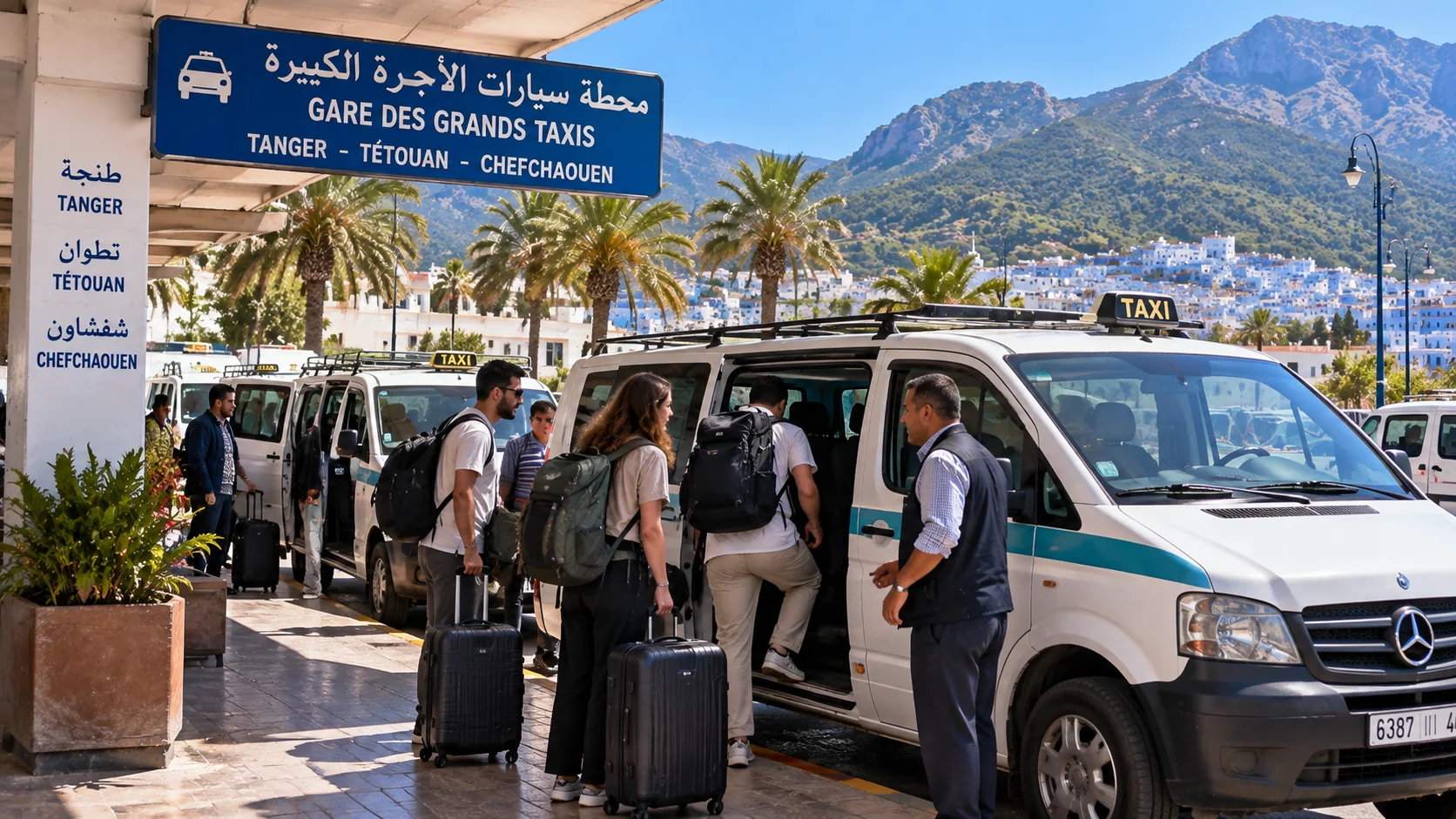 Llegada de viajeros a Chefchaouen