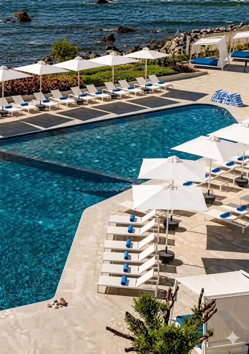 Vista panorámica Idou Malabata Beach Spa Tánger bahía